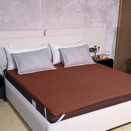 Terry Elastic Dark Brown waterproof Mattress Protector