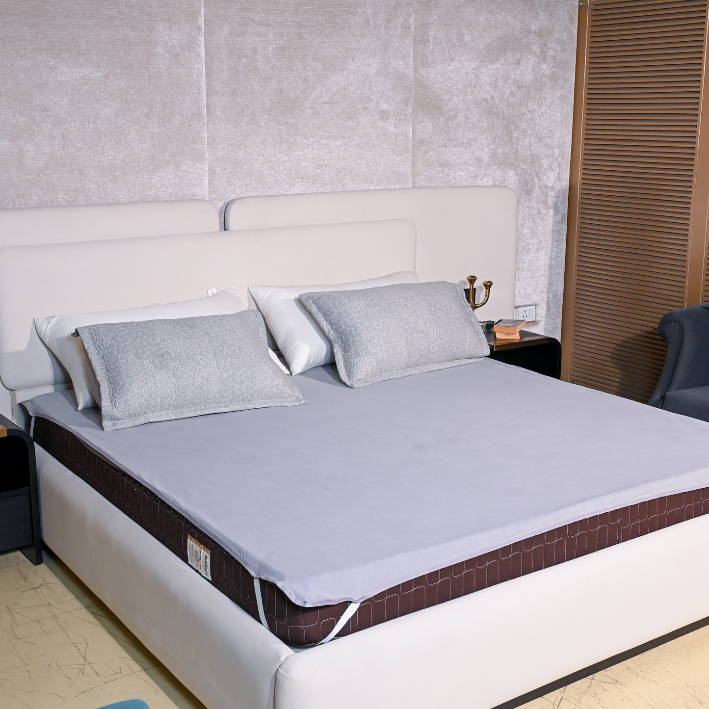 Terry Elastic Maroon Waterproof Mattress Protector
