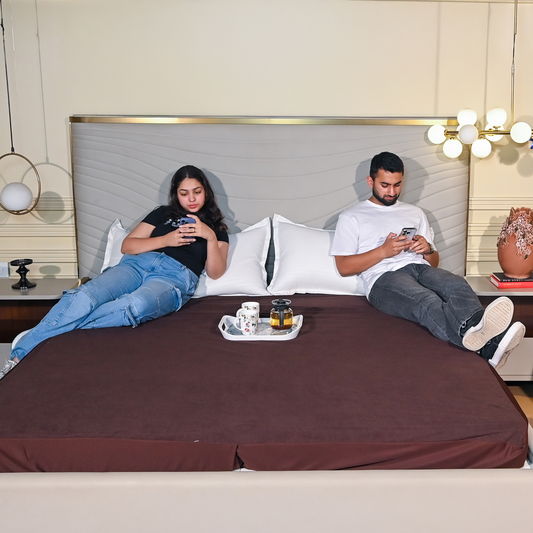 Terry Dark Brown Waterproof Mattress  Protector