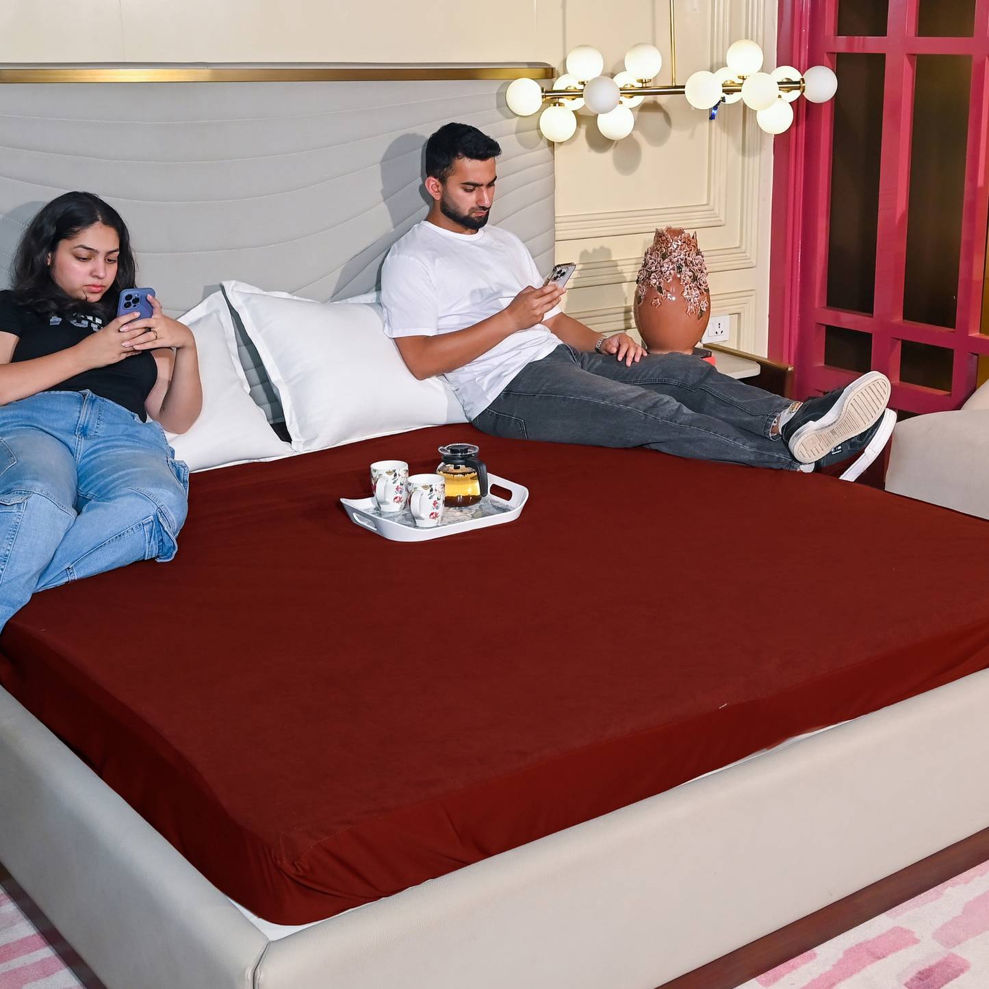 Terry Camel Waterproof Mattress  Protector
