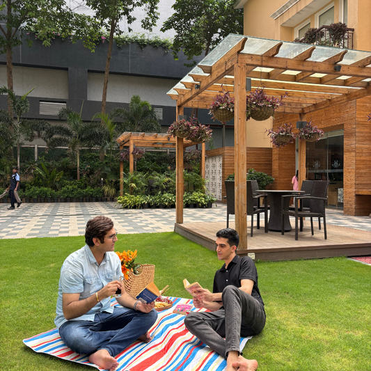 Striped Print Picnic Mat