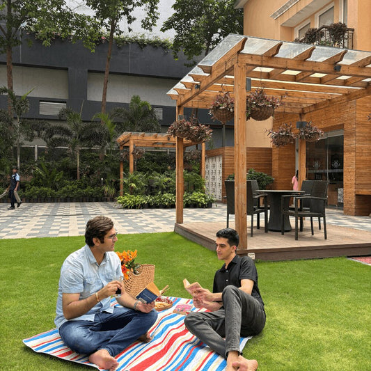 Striped Print Picnic Mat