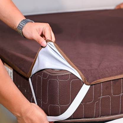 Terry Elastic Dark Brown waterproof Mattress Protector