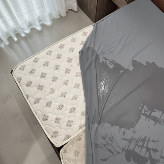 Lycra Grey Waterproof Mattress Protector