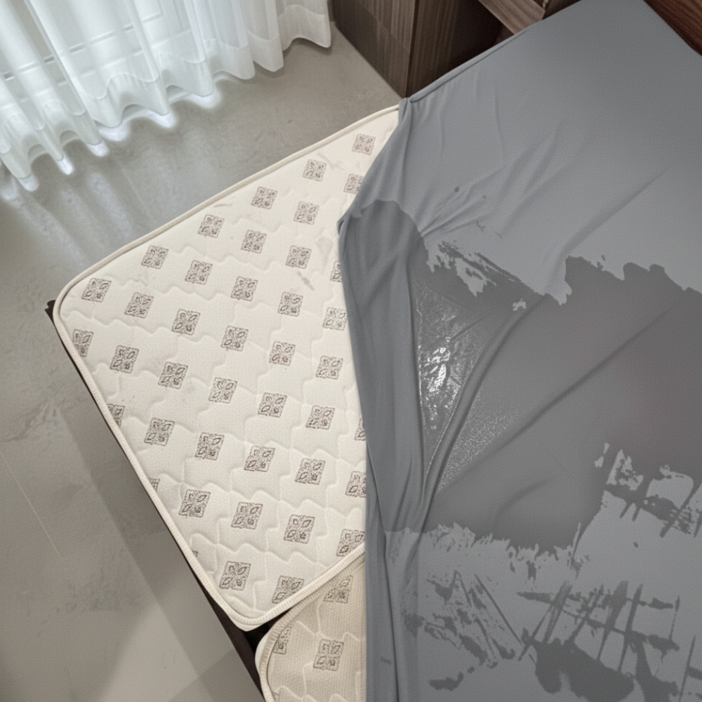 Lycra Maroon Mattress Protector