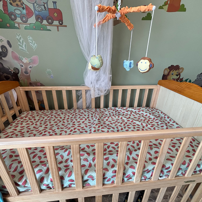 Watermelon Print Crib Sheet