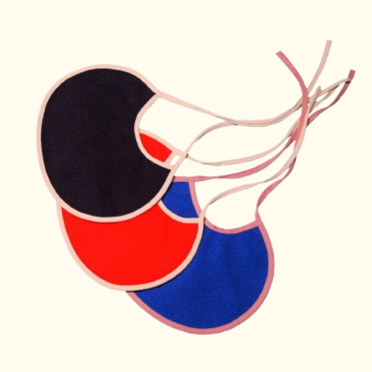 Dark Blue + Red + Royal Blue - Absorbent Bibs (Pack of 3)