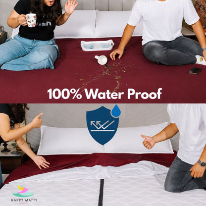 Waterproof Smooth Fit Mattress Protector (Maroon)