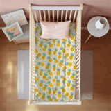 Pineapple Print Crib Sheet