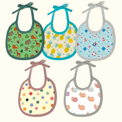 Happy Matty New Baby Bibs (Pack of 5)