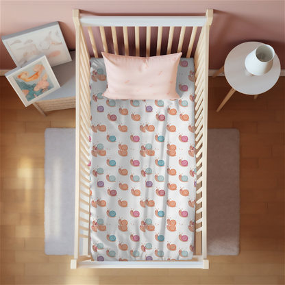 Snail Print Crib Sheet