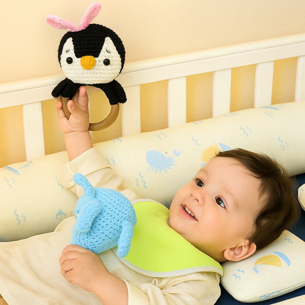 Penguin Crochet Rattle