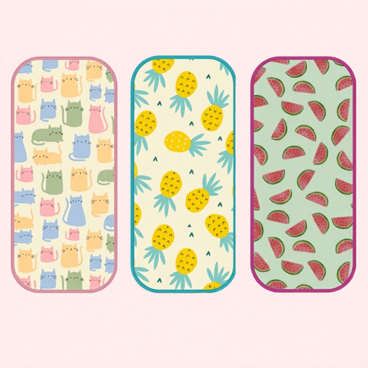 Watermelon, Pineapple & Cat Print Burp Sheets Medium (Pack of 3)