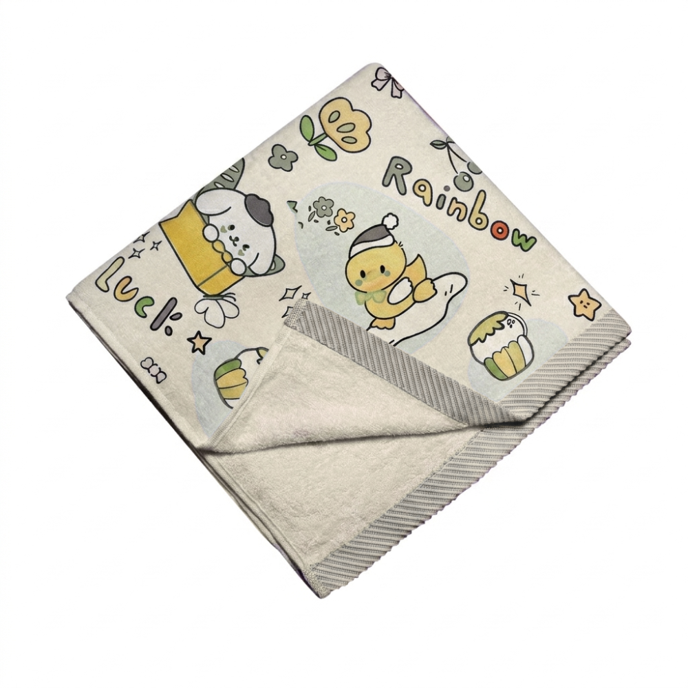 Peach Printed Towel