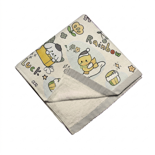 Peach Printed Towel