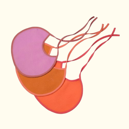 Pink + Rust + Peach - Absorbent Bibs (Pack of 3) | Small