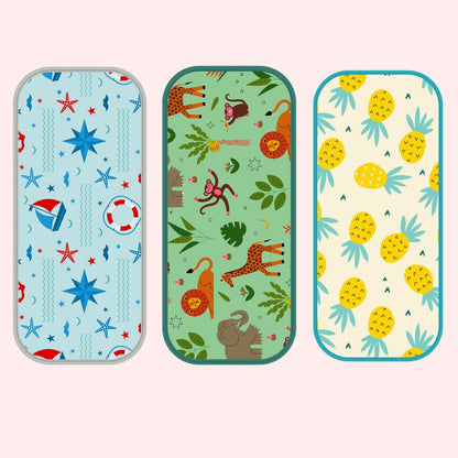 Jungle Print, Pineapple Prints & Nautical Print Burp Sheet Medium