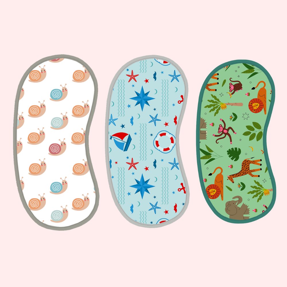 Happy Matty New Baby Burp Sheet Medium ( Pack Of 3)