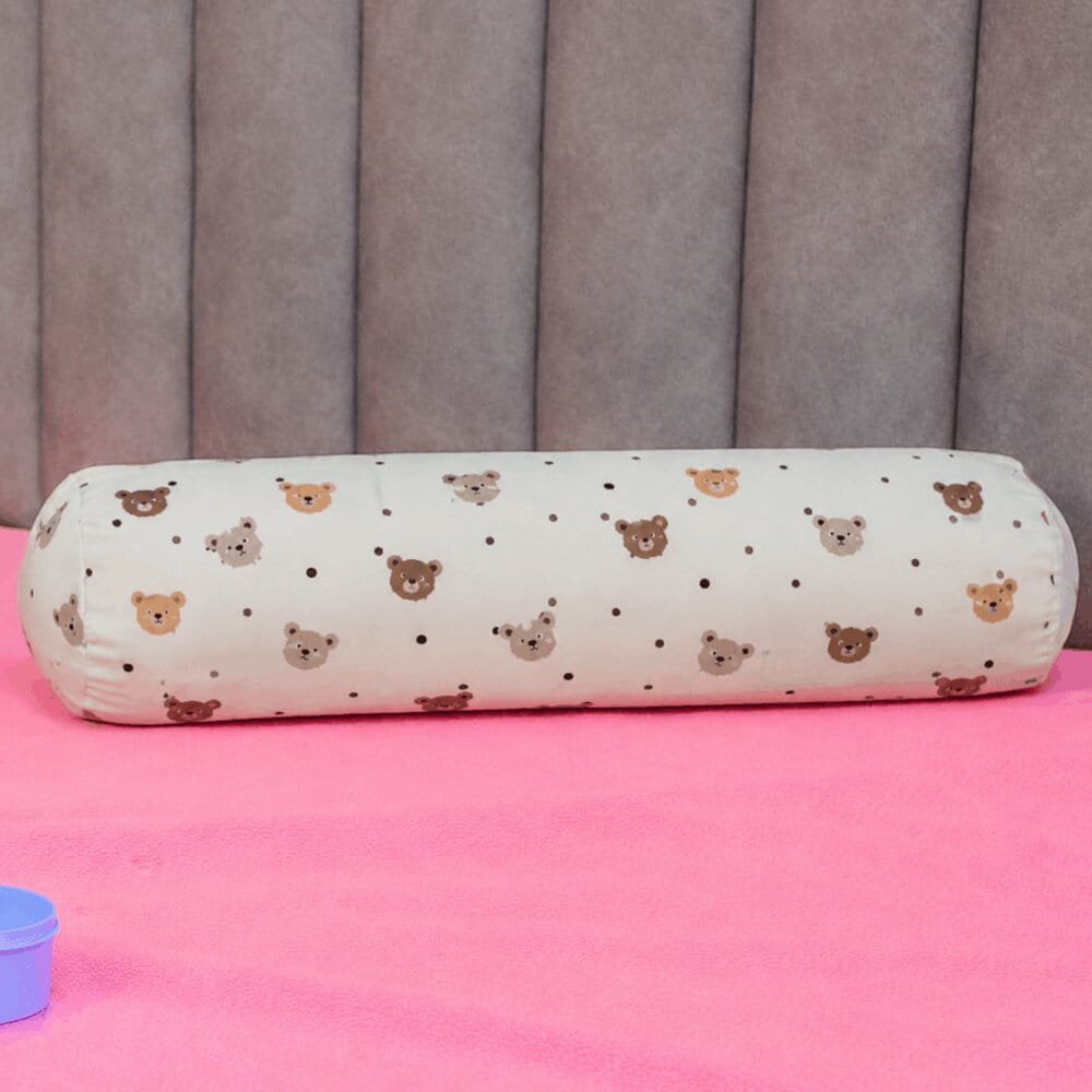 Bear Print Cuddle Bloster Pillow