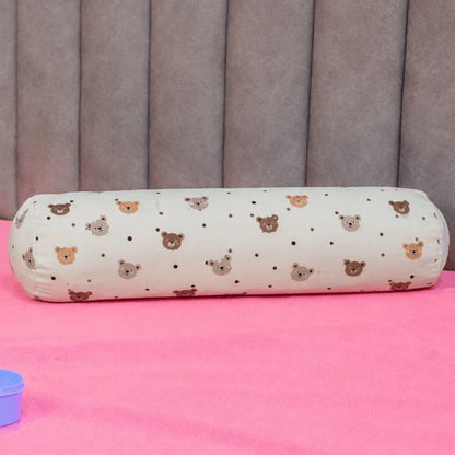 Bear Print Cuddle Bloster Pillow