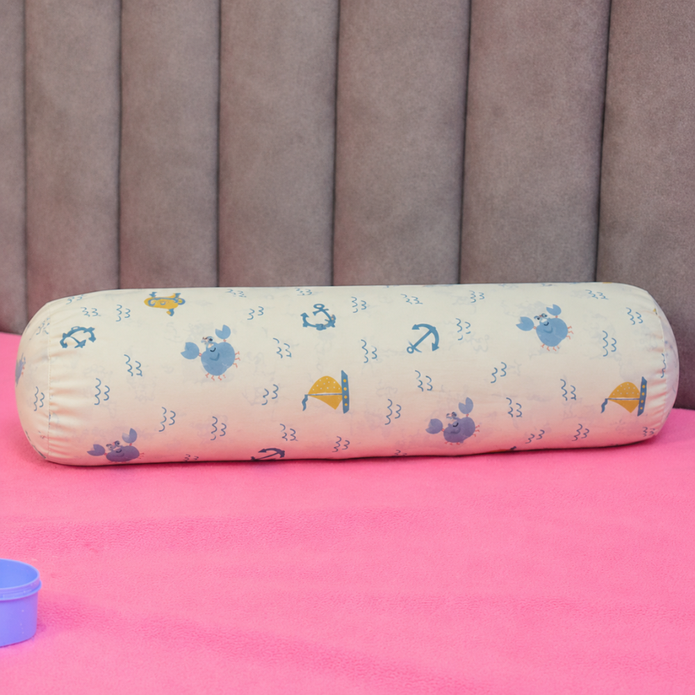 Nautical Print Cuddle Bolster Pillow