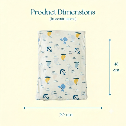 Nautical Print Full Size Wedge Pillow