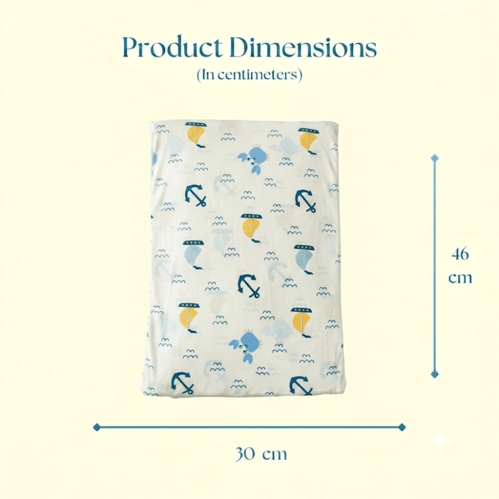 Nautical Print Full Size Wedge Pillow