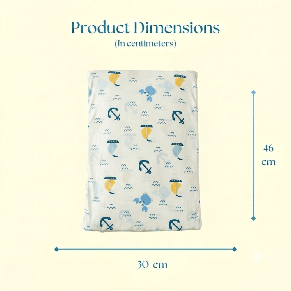 Nautical Print Full Size Wedge Pillow