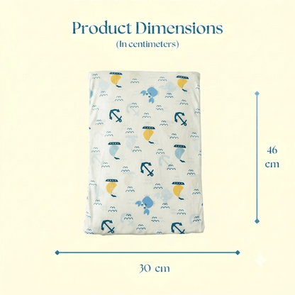 Nautical Print Full Size Wedge Pillow