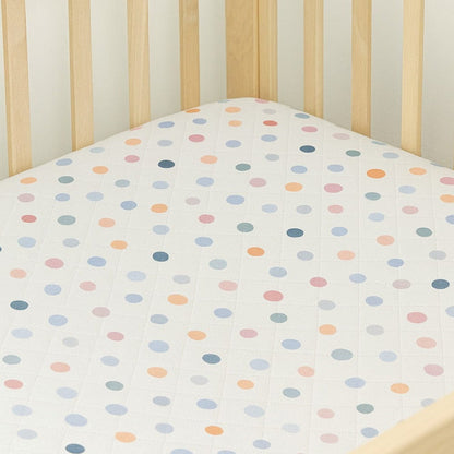 Polka Dot Print Crib Sheet