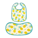 Happy Matty Pineapple Print Bib & Burp Sheet Large