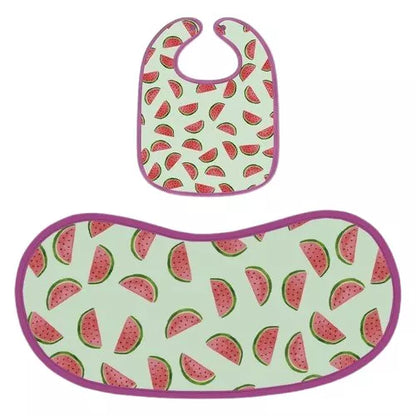 Happy Matty Watermelon Print Bib & Burp Sheet Medium