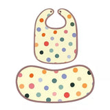 Happy Matty Polka Dot Bib & Burp Sheet Large