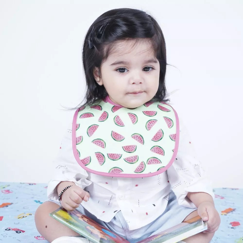 Happy Matty Watermelon Print Bib & Burp Sheet Large