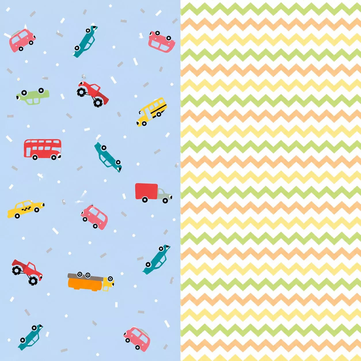 Car & Zig-Zag Print Premium Matty Combo