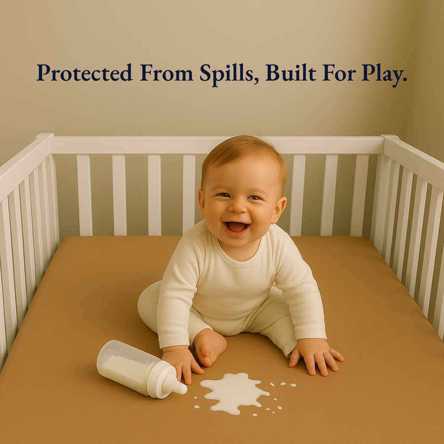 Waterproof Camel Crib Mattress Protector Sheet