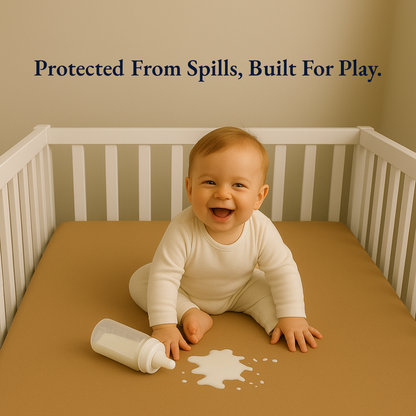 Waterproof Camel Crib Mattress Protector Sheet