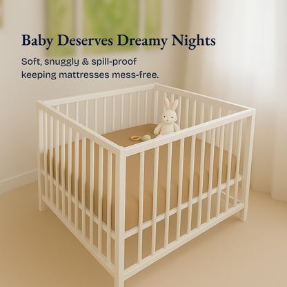 Waterproof Camel Crib Mattress Protector Sheet