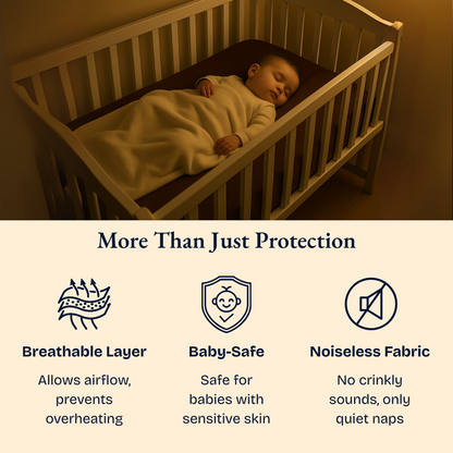 Waterproof Dark Brown Crib Mattress Protector Sheet