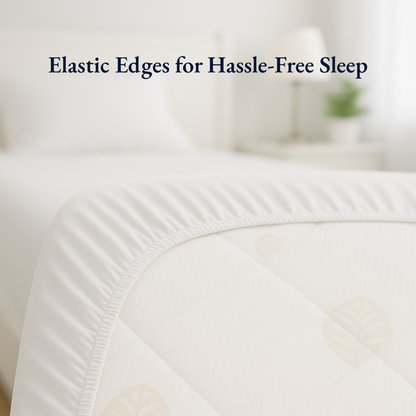 Waterproof White Crib Mattress Protector Sheet