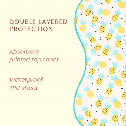 Happy Matty Pineapple Print Bib & Burp Sheet Medium