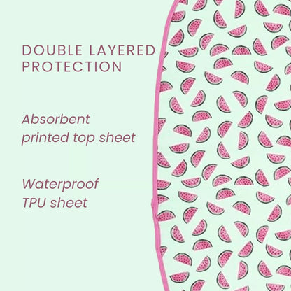Happy Matty Watermelon Print Bib & Burp Sheet Large