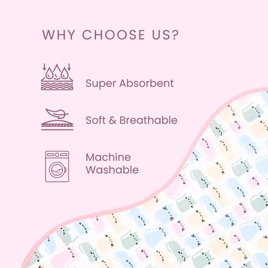 Happy Matty Cat Print Bib & Burp Sheet Medium