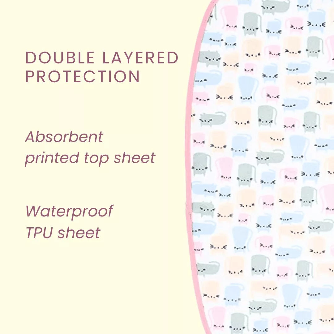 Happy Matty Cat Print Bib & Burp Sheet Medium