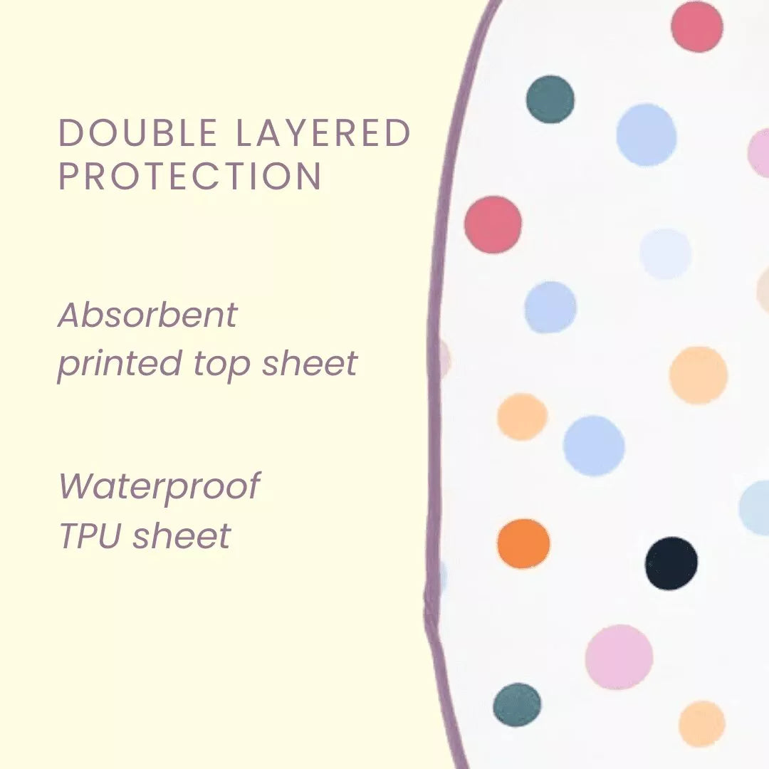 Happy Matty Polka Dot Bib & Burp Sheet Medium