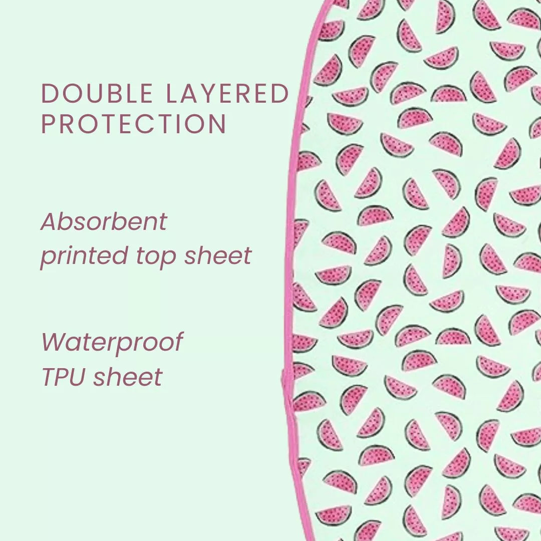 Happy Matty Watermelon Print Bib & Burp Sheet Medium