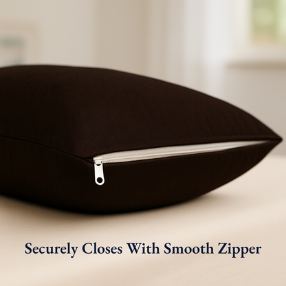 Dark Brown Waterproof Pillow Protectors